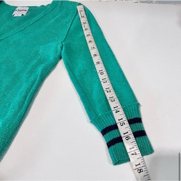 DE RIGUEUR wool blend green sweater size:M - Picture 9 of 12